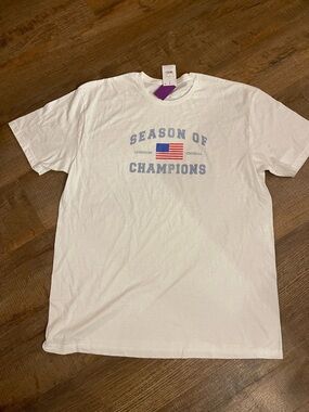 Zoe + Liv White 'Season of Champions' Graphic Tee